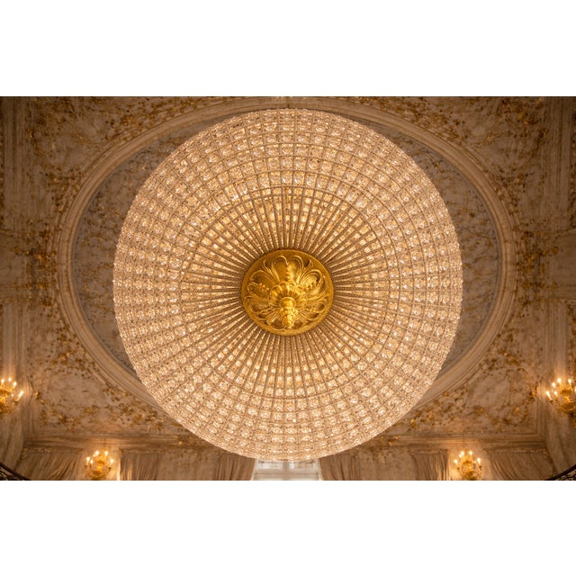 Metal 1970s French Louis XVI Gold Bronze Crystal Chandelier For Sale - Image 7 of 9