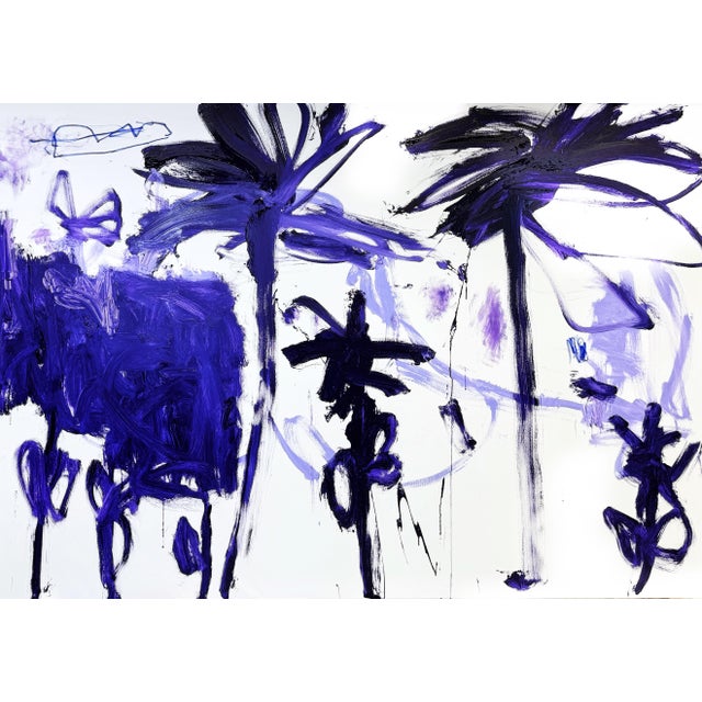 Contemporary Abstract Acrylics on Canvas "Public Trees" by Manuela Karin Knaut For Sale - Image 4 of 4