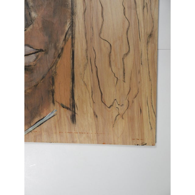 Contemporary Late 20th Century Expressionist Portrait Painting For Sale - Image 3 of 7