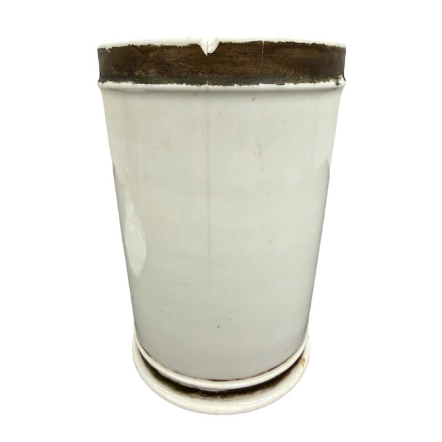 Late 19th Century 19th Century French Old Paris Porcelain Apothecary Jar - Boisy & Lemarchand France For Sale - Image 5 of 6