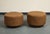 Contemporary Contemporary Round Brown Suede Ottomans For Sale - Image 3 of 18
