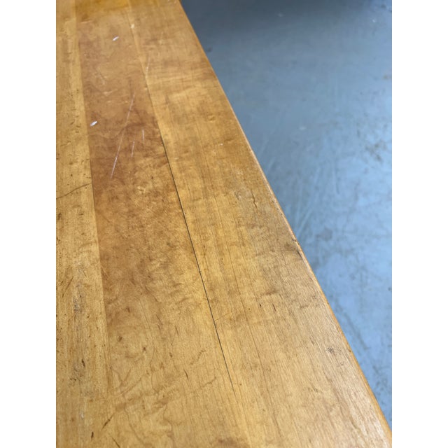 Pair of Mission-Style Solid Oak Slat Benches For Sale - Image 18 of 18