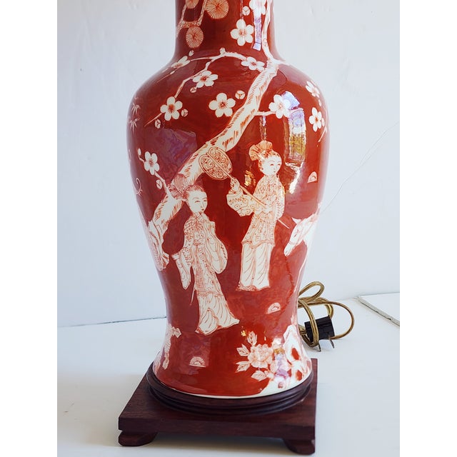 Mid-Century Chinoiserie Style Table Lamp For Sale - Image 4 of 12