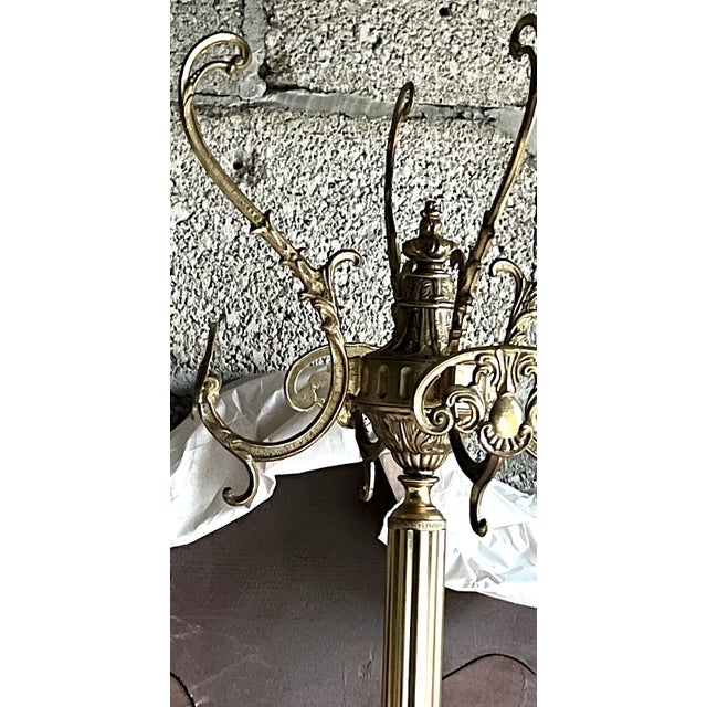 1970s Vintage Brass Coat Rack, 1970s For Sale - Image 5 of 8