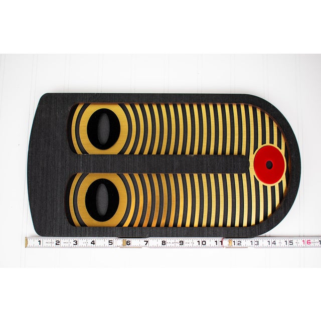 Orginal Modern African Mask by Umasqu — Wood, Metal and Hard Plastic Accents For Sale - Image 10 of 12