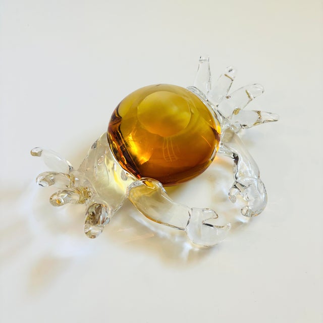Glass Large Art Glass Crab For Sale - Image 7 of 8