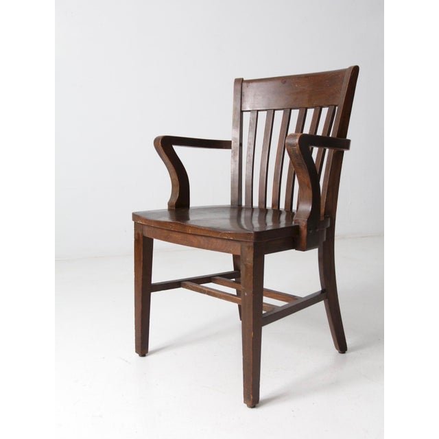 Vintage Bown Oak Library Chair Ca 1930 Chairish