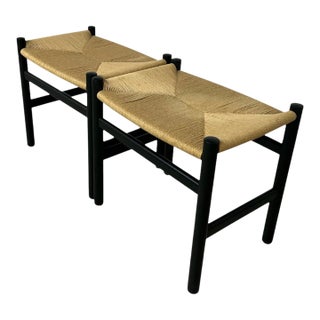 J16 Footstool Attributed to Hans J. Wegner Set of 2 For Sale