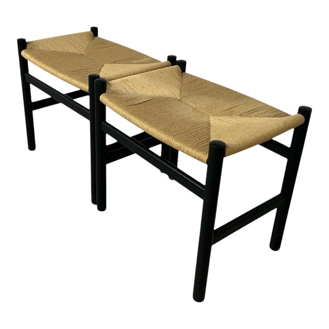 J16 Footstool Attributed to Hans J. Wegner Set of 2 For Sale