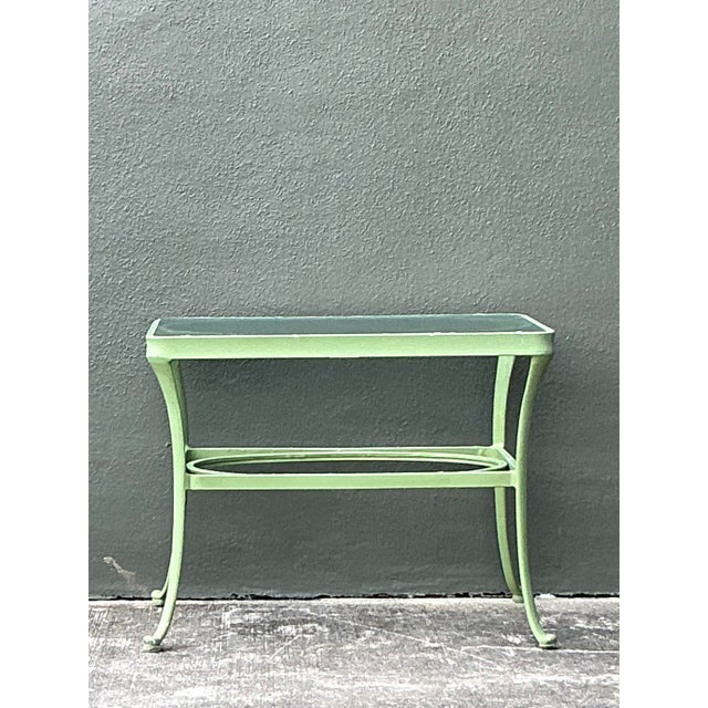 Mid-Century Modern Vintage Boho Brown Jordan “Florentine” Side Table For Sale - Image 3 of 7