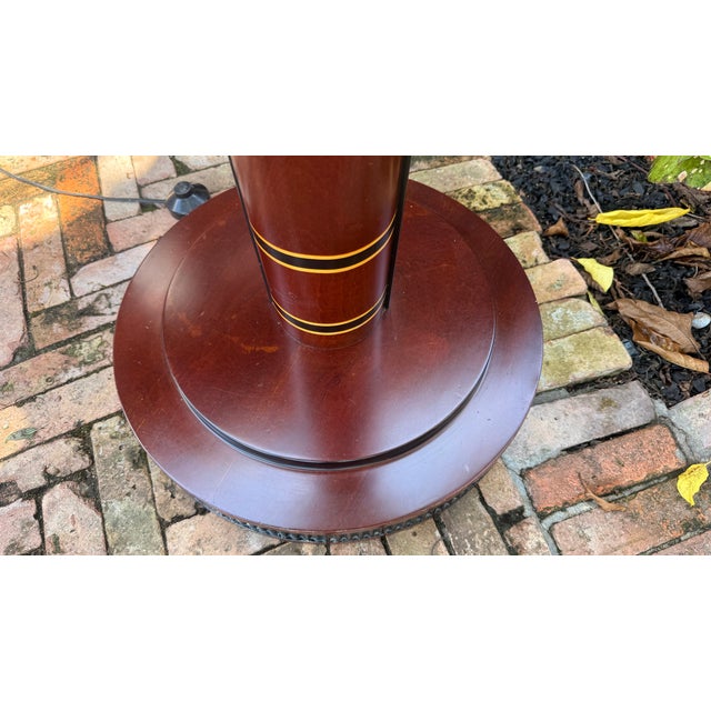 Infinity Furniture Import Empire Neoclassical Alabaster & Bronze Floor Lamp For Sale - Image 12 of 12