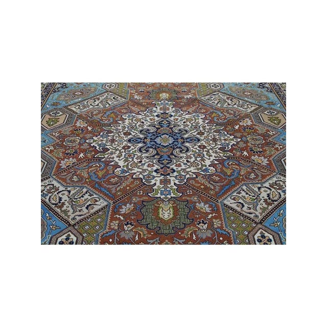 1940s Old Persian Tabriz Rug 10x 13 For Sale In Dallas - Image 6 of 10