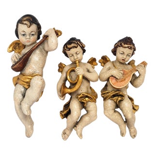 Vintage Musical Angels Figurines, 1950s, Set of 3 For Sale