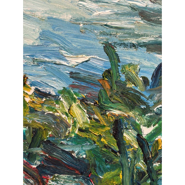 Lush Landscape , 1950s, Oil on Canvas, Framed For Sale - Image 14 of 18