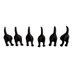 6 Vintage Cast Iron Dog Hooks