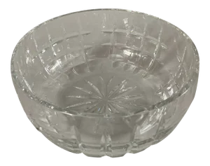 90's Clear Crystal Center / Serving Bowl