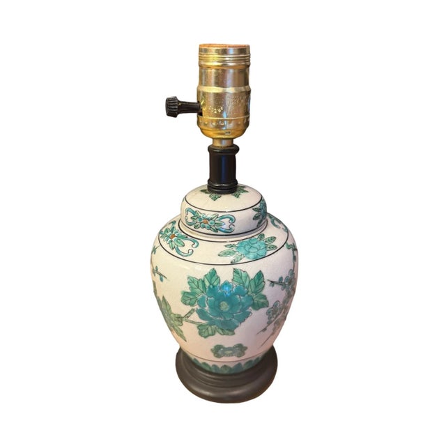 Chinoiserie Antique Japanese Imari Ginger Jar Lamp For Sale - Image 3 of 7