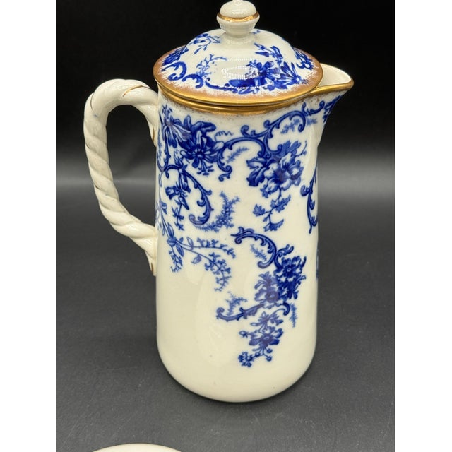 1892 Cauldon England Chocolate Pot Set For Sale - Image 13 of 14