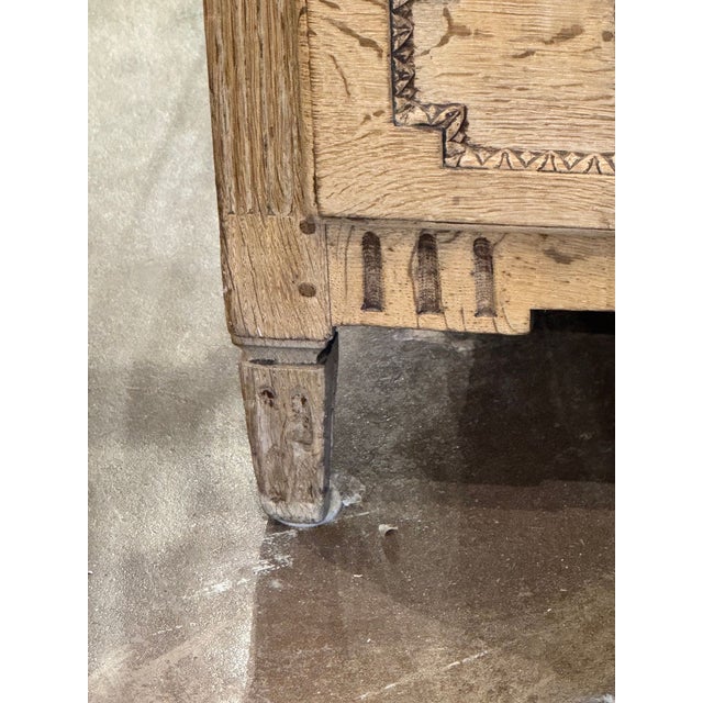 18th C. French Louis XVI Bleached Oak Chest For Sale In Dallas - Image 6 of 8