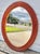 Mid Century Modern Oval Rattan Split Reed Wall Mirror | Attributed to Gabriella Crespi For Sale - Image 11 of 14
