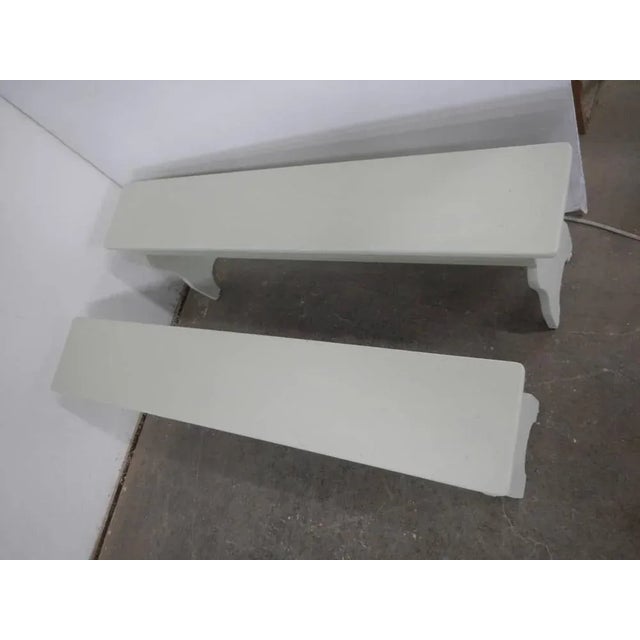 Teal Set of Children's Benches, 1970s For Sale - Image 8 of 10