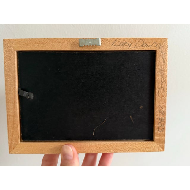 1990s Framed Lucy Dawson Vintage Pencil Sketch Bulldog Print For Sale - Image 5 of 6