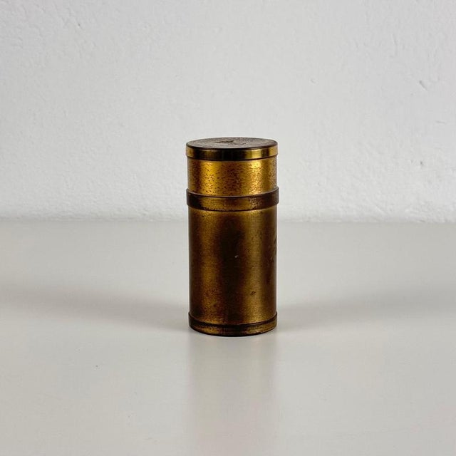 A beautifully crafted small round box by the renowned italian designer gabriella crespi, dating back to the 1960s. This...