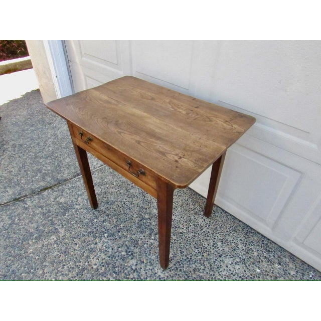 Antique English Elmwood Side Table For Sale In San Francisco - Image 6 of 16