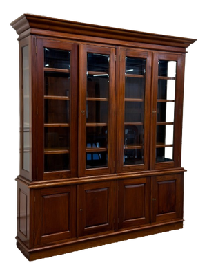 English Bookcase with Glass Doors