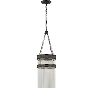 Marie Flanigan for Visual Comfort Signature Menil Tall Chandelier in Bronze with Crystal Rods