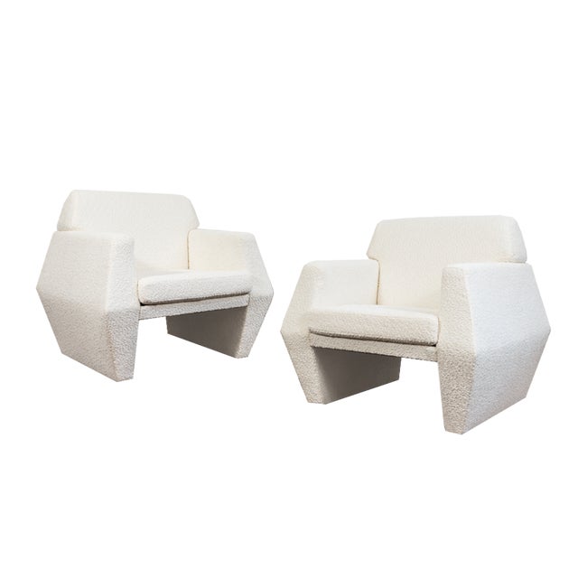 Vintage Geometric Armchairs from LFM, Poland, 1970s, Set of 2 For Sale - Image 16 of 16