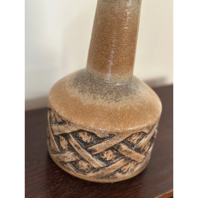 Modern Danish Blue and Brown Ceramic Table Lamp from Søholm, 1960s For Sale - Image 6 of 9