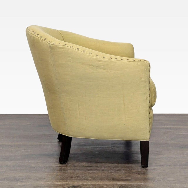 Cisco Brothers Cisco Brothers Green Lounge Chair With Nailhead Trim For Sale - Image 4 of 8