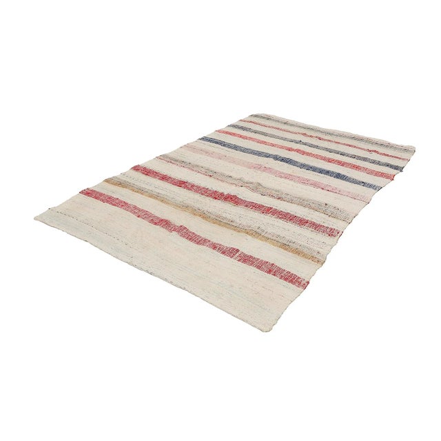 Traditional Mid 20th Century Vintage Turkish Rag Rug For Sale - Image 3 of 7