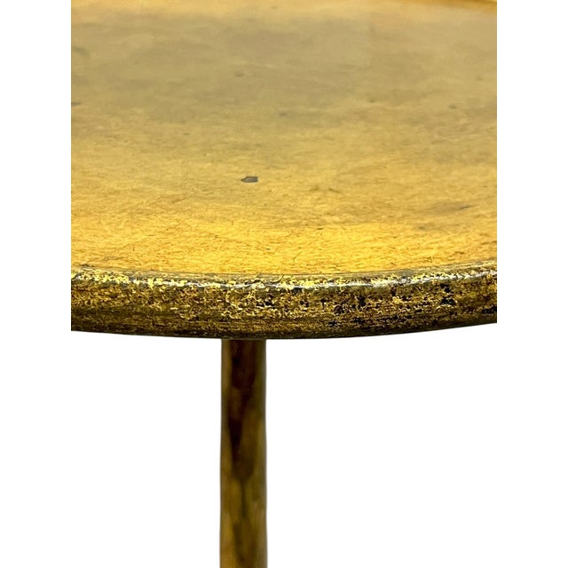 Late 20th Century Hand-Forged Gilded Iron Martini Drink Table in the Style of Visual Comfort For Sale - Image 12 of 17