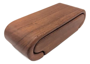 Mid 20th Century Handcrafted Teak Wood Jewelry and Trinket Box