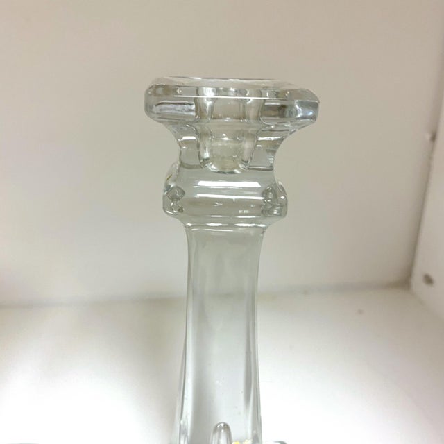 Vintage Pressed Glass Candle Holders a Pair Chairish