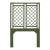 Chinoiserie David Francis Furniture for Chairish X & Diamond Headboard Twin, Windsor Green For Sale - Image 3 of 3