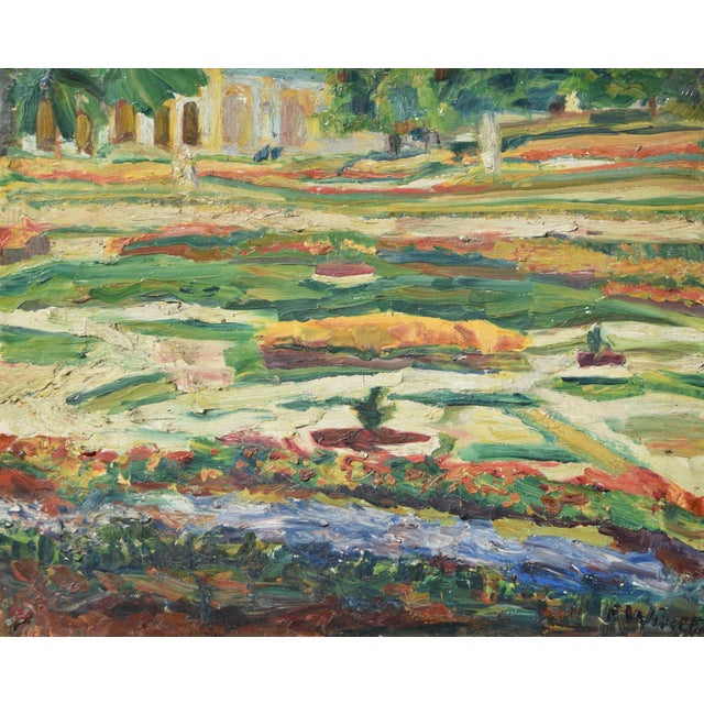 Paula Wimmer, Nymphenburg Palace Park (Munich), 1920s, Oil Painting on Canvas, Framed For Sale - Image 10 of 10