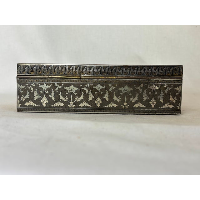 Early 20th Century Early 20th Century Vintage Brass Silver Box For Sale - Image 5 of 8