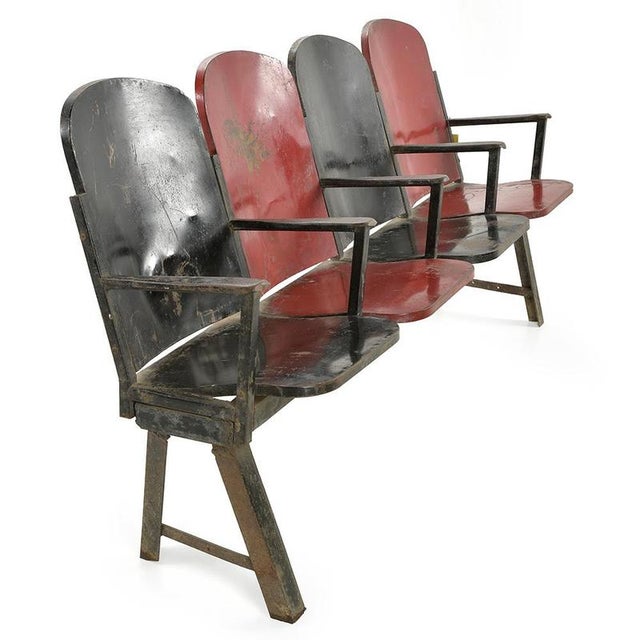 Silent witnesses to the theaters of yesteryear, these antique Indian theater seats in patinated metal embody the full...