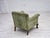 Danish Armchair in Green Velour and Carved Oak, 1950s For Sale - Image 10 of 18