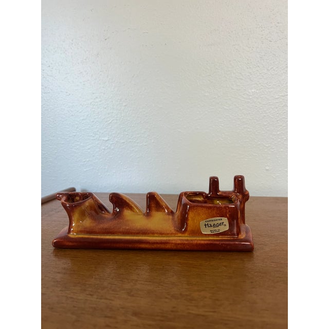 Mid-Century Modern Vintage Mid Century Modern Ceramic Orange Pen Holder Desk Accessory by Royal Haeger For Sale - Image 3 of 7