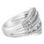 Immerse yourself in the elegance of this .925 sterling silver band ring, bathed in the sheen of rhodium plating for...