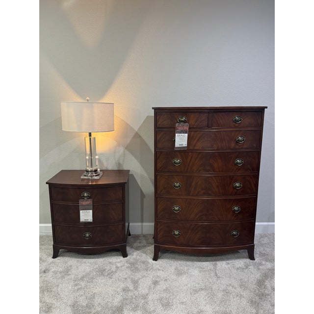 Wood Stickley Whitehall Tall Dresser + 3-Drawer Nightstand (Set) – New With Tags, Discontinued For Sale - Image 7 of 12