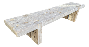 Andrianna Shamaris St. Barts Bleached Teak Wood Bench