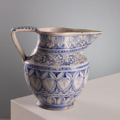 Blue Majolica Pourer from Luca Robbia Company of Gualdo Tadino For Sale - Image 8 of 12