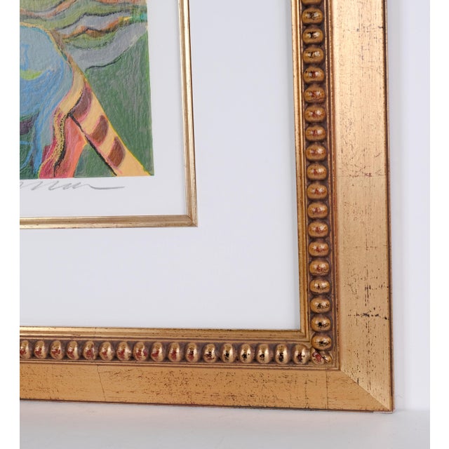 Contemporary Isaac Maimon "Sweet Time" Artist Hand Signed and Numbered Limited Edition 181/300 Gold Frame, Matted & Fileted For Sale - Image 3 of 8