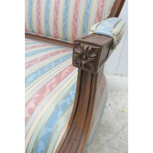 French Cherry Shieldback Loveseat For Sale - Image 5 of 8