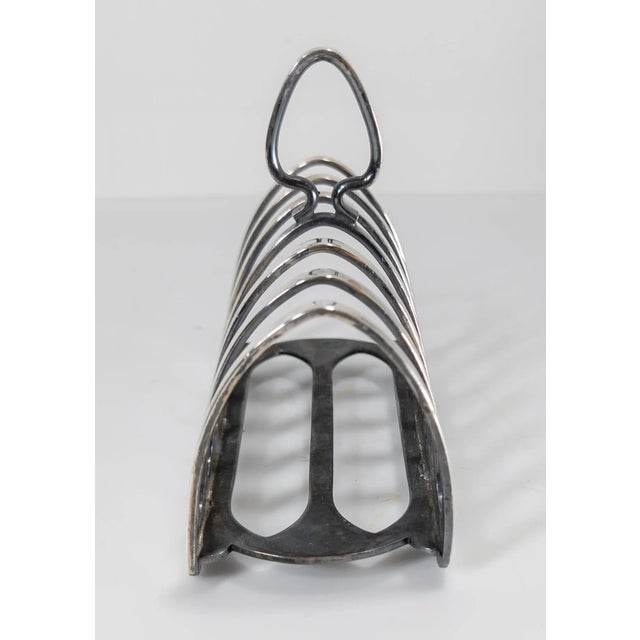 Victorian Early 20th Century Silverplate Toast Rack by Elkington & Co. For Sale - Image 3 of 10